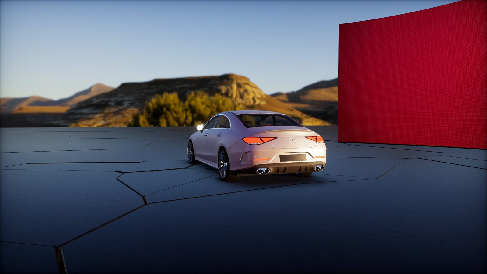 Vehicle studio with standard lighting